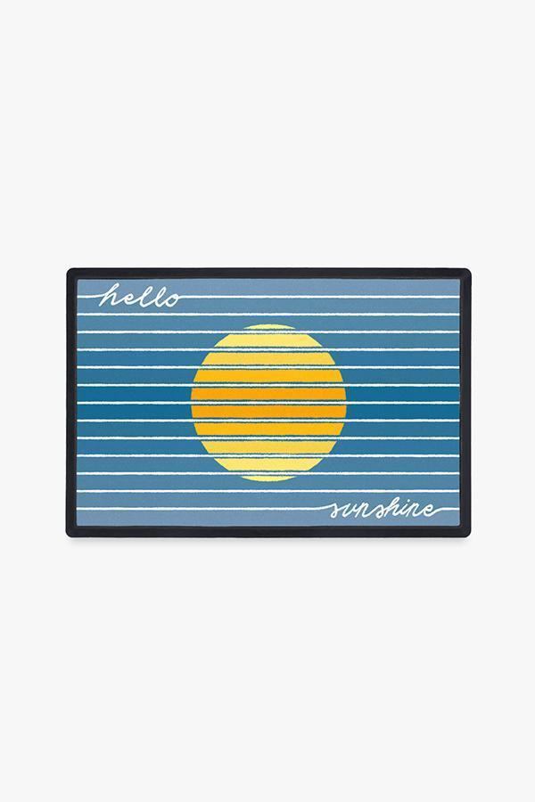 Hello Sunshine Blue Doormat