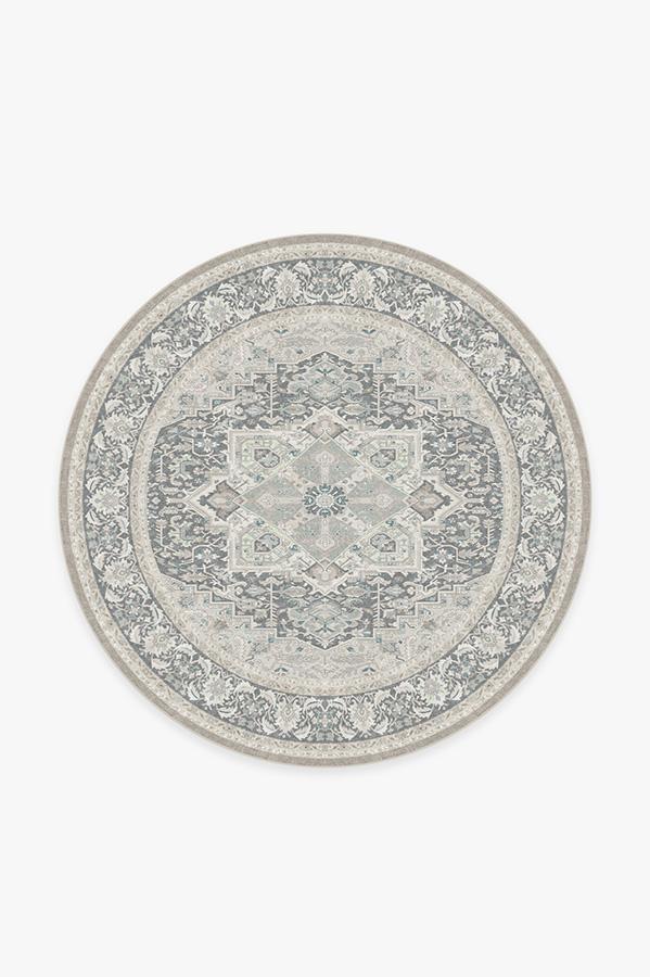 Hendesi Heriz Abalone Rug 6' Round | Stain-Resistant