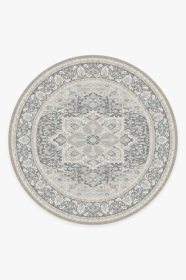 Hendesi Heriz Abalone Rug 8' Round | Stain-Resistant