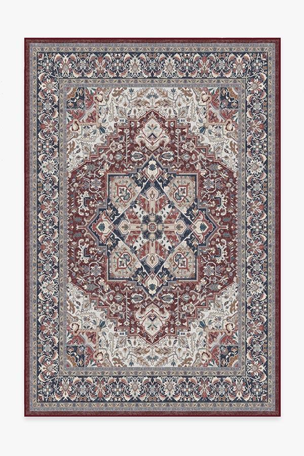 Hendesi Heriz Bordeaux Rug 6'x9' | Stain-Resistant