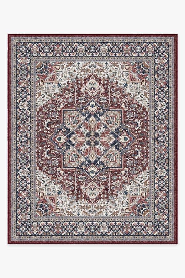 Hendesi Heriz Bordeaux Rug 8'x10' | Stain-Resistant