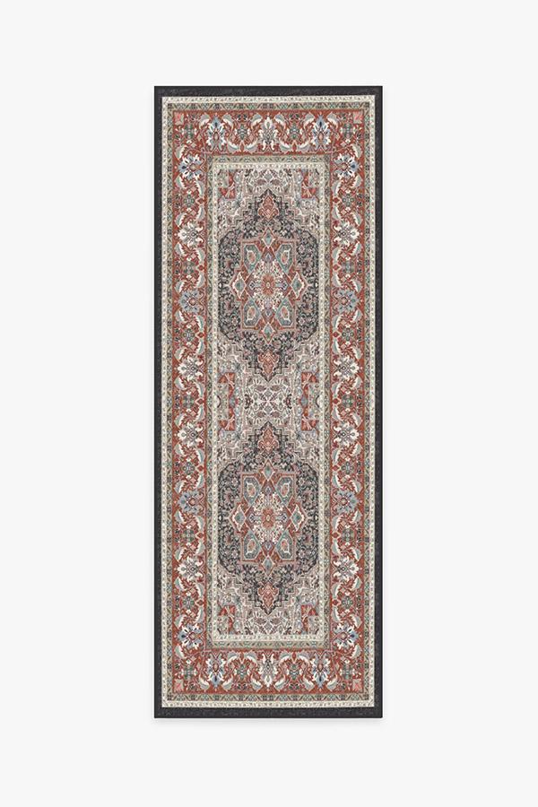 Hendesi Heriz Garnet Rug 2.5'x10' | Stain-Resistant