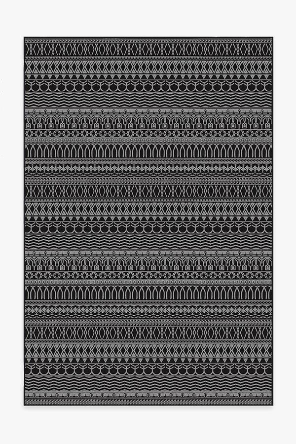 Henna Black Rug 6'x9' | Stain-Resistant