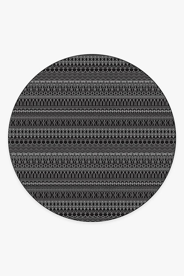 Henna Black Rug 8' Round | Stain-Resistant