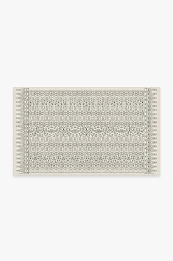 Herdanza Black & White Rug 3'x5' | Stain-Resistant