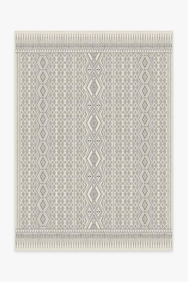 Herdanza Black & White Rug 5'x7' | Stain-Resistant