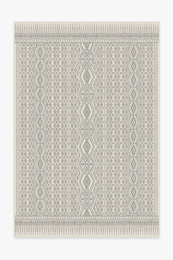 Herdanza Black & White Rug 6'x9' | Stain-Resistant