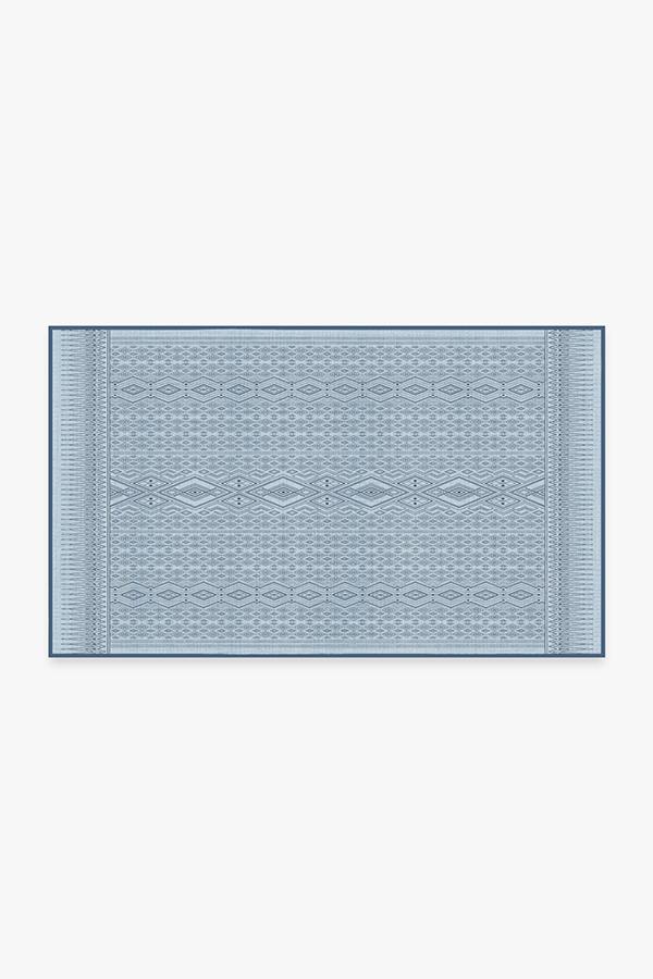 Herdanza Blue Overdye Rug 3'x5' | Stain-Resistant