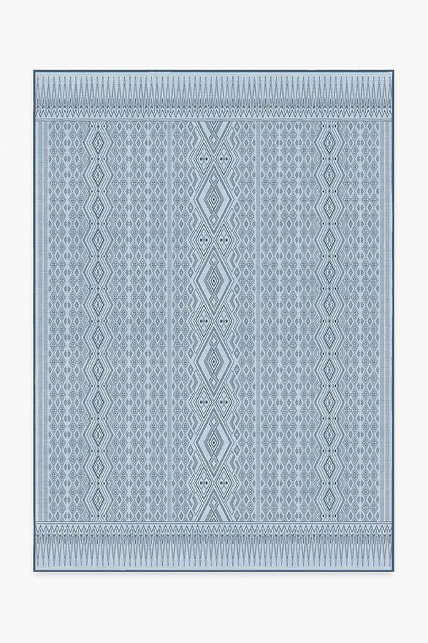 Herdanza Blue Overdye Rug 5'x7' | Stain-Resistant