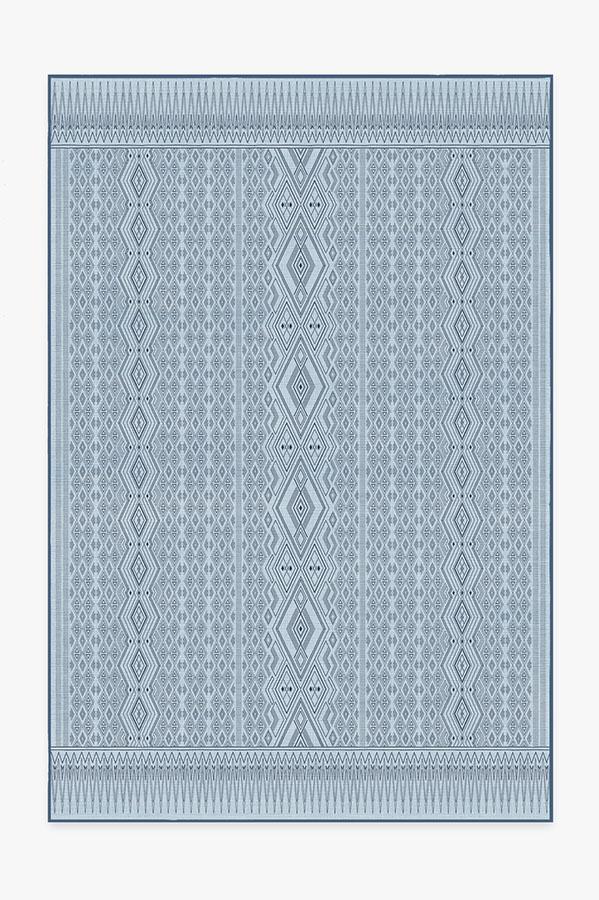 Herdanza Blue Overdye Rug 6'x9' | Stain-Resistant