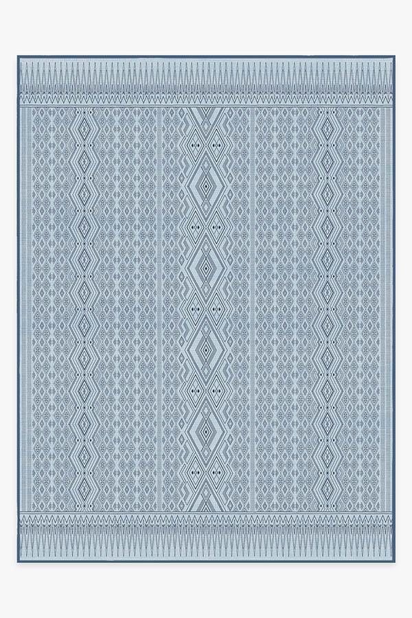 Herdanza Blue Overdye Rug 9'x12' | Stain-Resistant