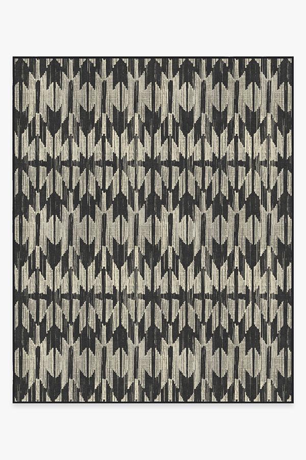 Hesperia Black Rug 8'x10' | Stain-Resistant
