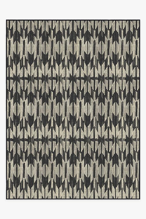 Hesperia Black Rug 9'x12' | Stain-Resistant