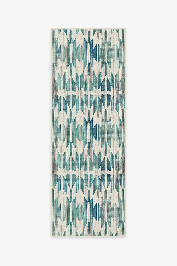 Hesperia Teal Rug 2.5'x10' | Stain-Resistant