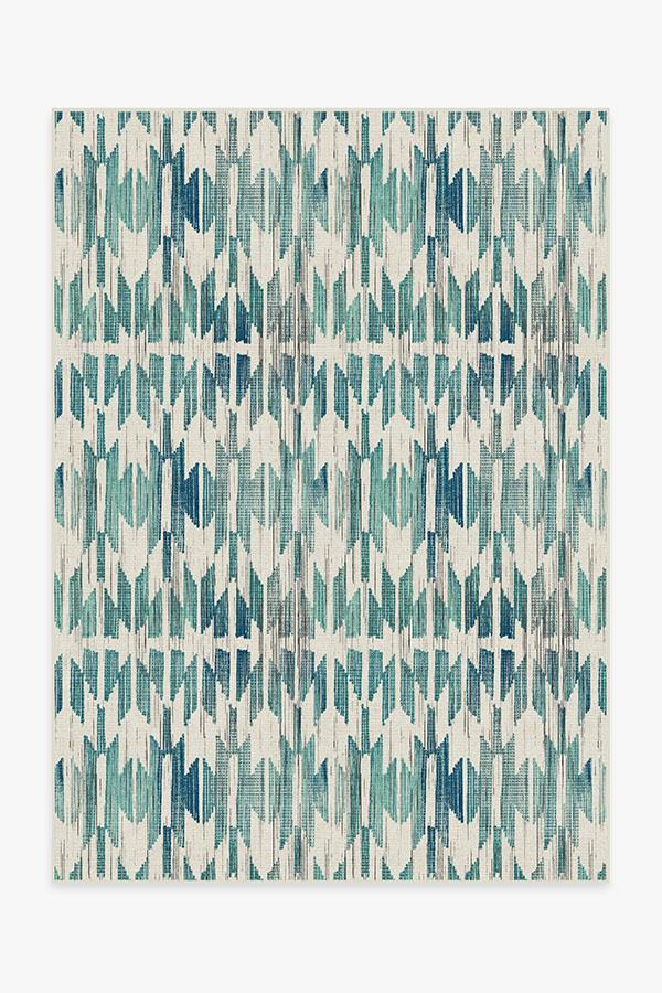 Hesperia Teal Rug 5'x7' | Stain-Resistant
