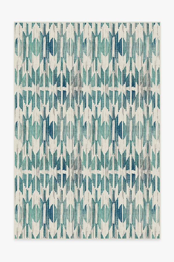 Hesperia Teal Rug 6'x9' | Stain-Resistant