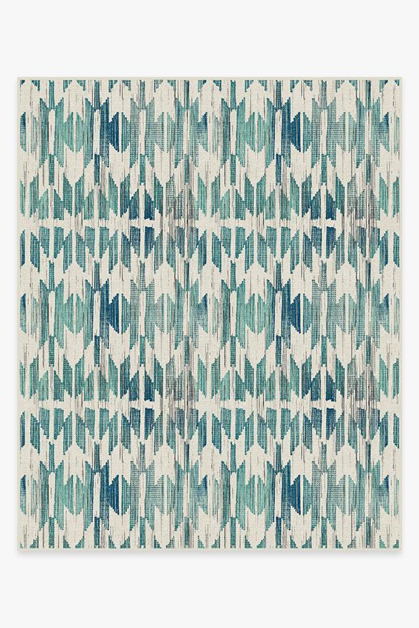 Hesperia Teal Rug 8'x10' | Stain-Resistant