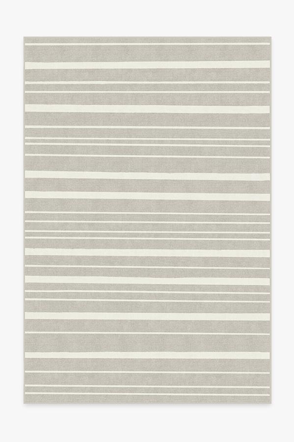 Hudson Stripe Grey Rug 6'x9' | Stain-Resistant