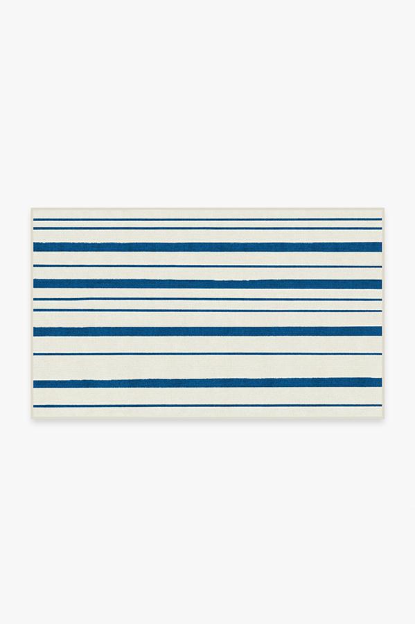 Hudson Stripe Indigo Rug 3'x5' | Stain-Resistant