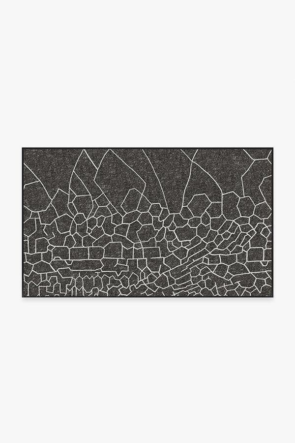 Illi Black Rug 3'x5' | Stain-Resistant