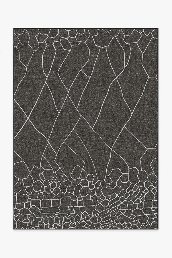 Illi Black Rug 5'x7' | Stain-Resistant