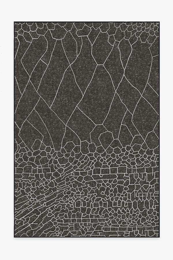 Illi Black Rug 6'x9' | Stain-Resistant