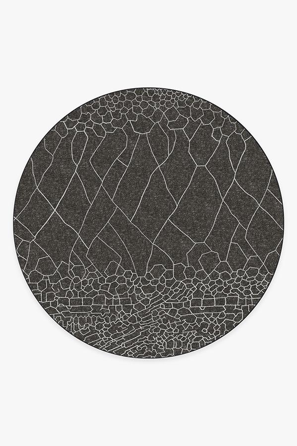 Illi Black Rug 8' Round | Stain-Resistant