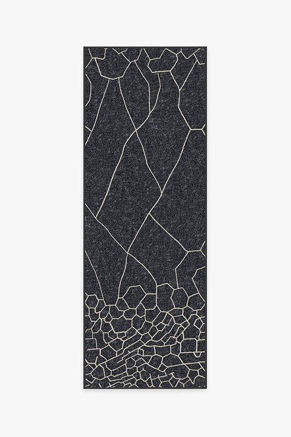 Illi Navy Rug 2.5'x7' | Stain-Resistant