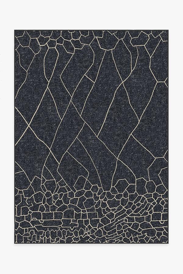 Illi Navy Rug 5'x7' | Stain-Resistant