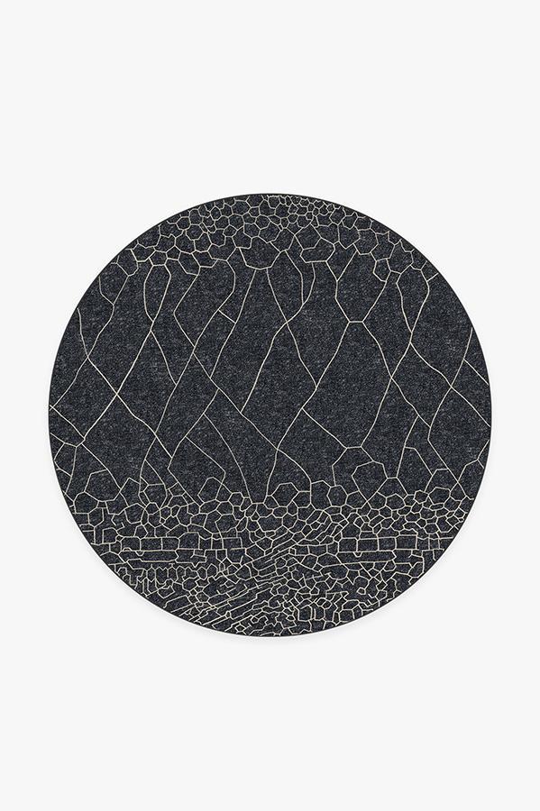 Illi Navy Rug 6' Round | Stain-Resistant