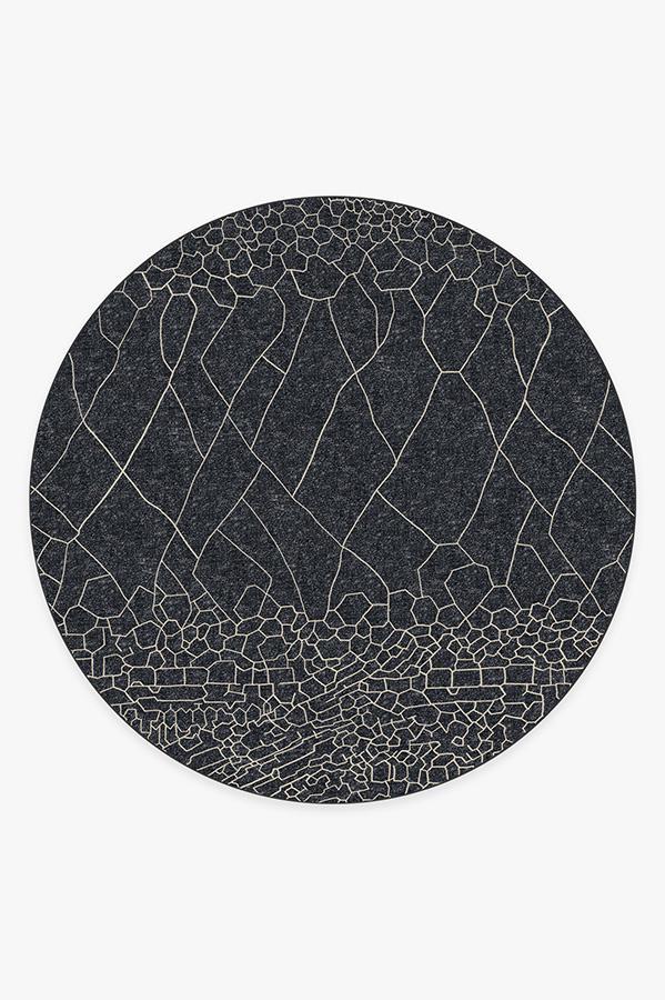 Illi Navy Rug 8' Round | Stain-Resistant