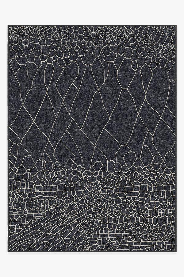 Illi Navy Rug 9'x12' | Stain-Resistant