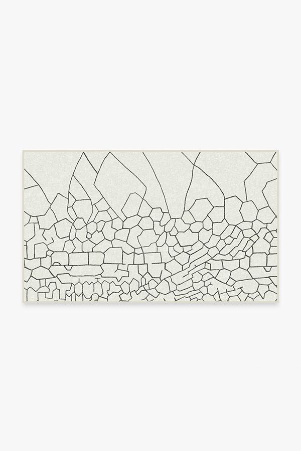 Illi Off White Rug 3'x5' | Stain-Resistant