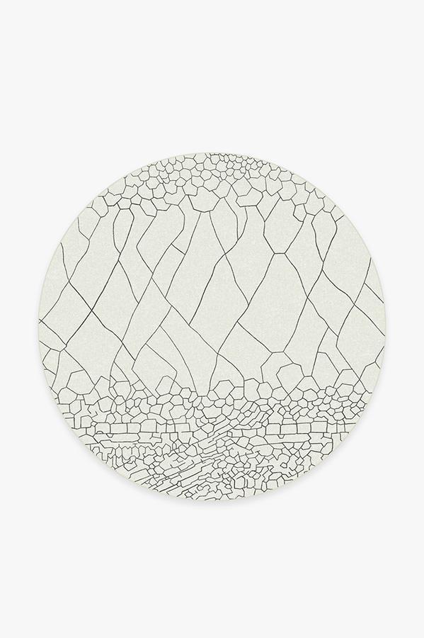 Illi Off White Rug 6' Round | Stain-Resistant