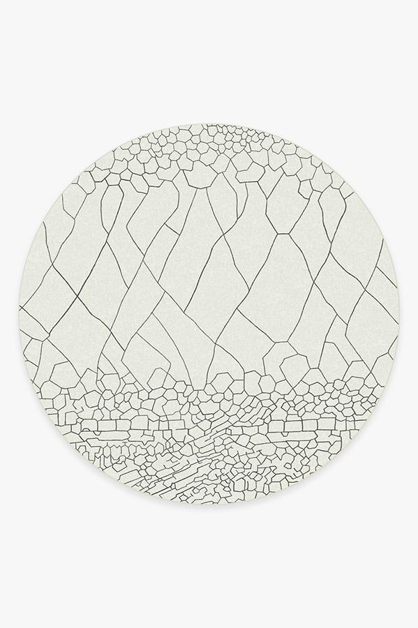 Illi Off White Rug 8' Round | Stain-Resistant
