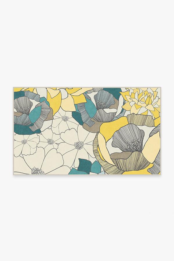 Imbali Turquoise Rug 3'x5' | Stain-Resistant