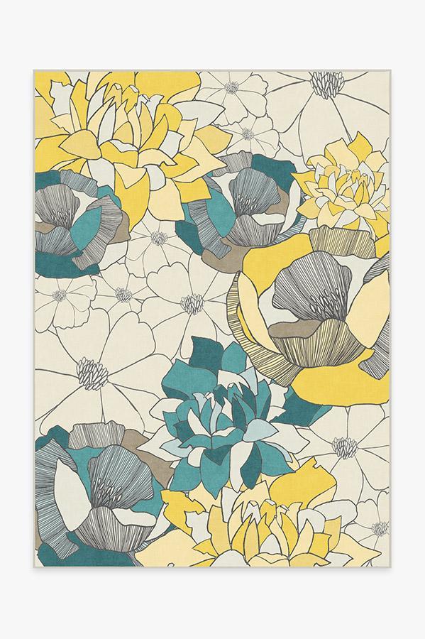Imbali Turquoise Rug 5'x7' | Stain-Resistant