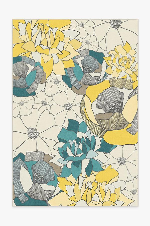 Imbali Turquoise Rug 6'x9' | Stain-Resistant
