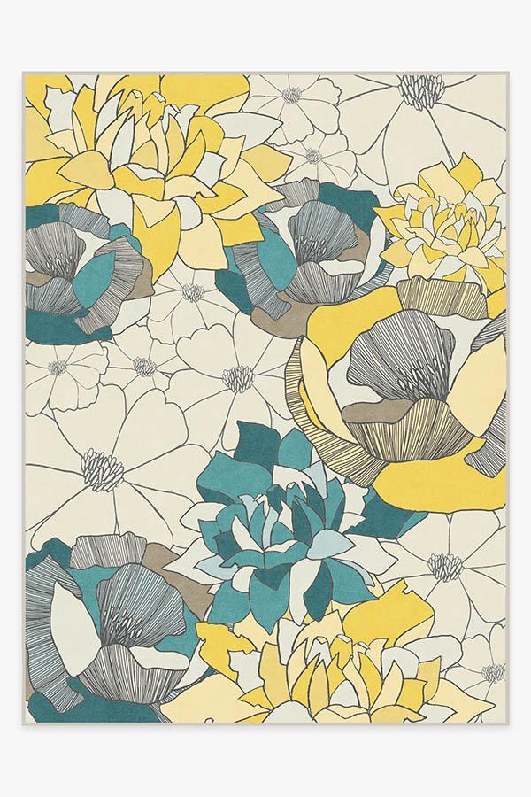 Imbali Turquoise Rug 9'x12' | Stain-Resistant