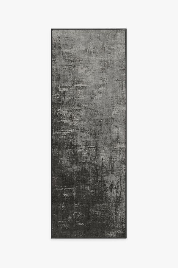 Impasto Greyscale Rug 2.5'x7' | Stain-Resistant