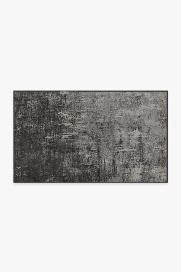 Impasto Greyscale Rug 3'x5' | Stain-Resistant