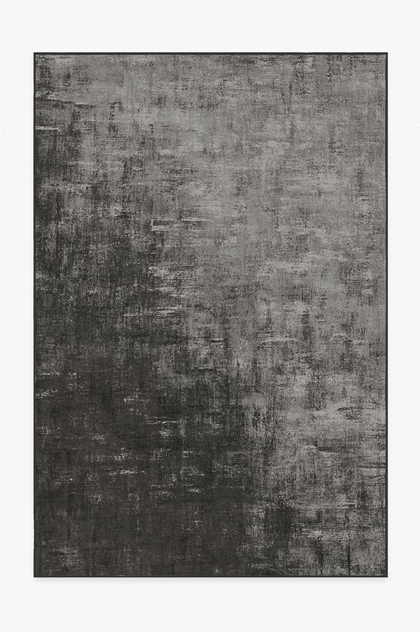 Impasto Greyscale Rug 6'x9' | Stain-Resistant