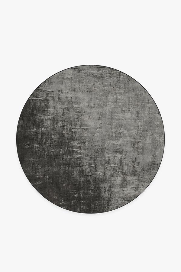 Impasto Greyscale Rug 6' Round | Stain-Resistant