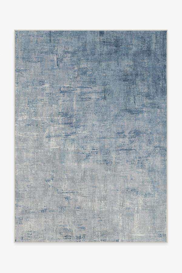 Impasto Slate Blue Rug 5'x7' | Stain-Resistant