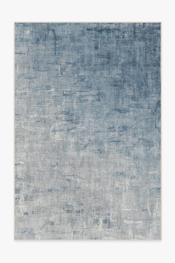 Impasto Slate Blue Rug 6'x9' | Stain-Resistant