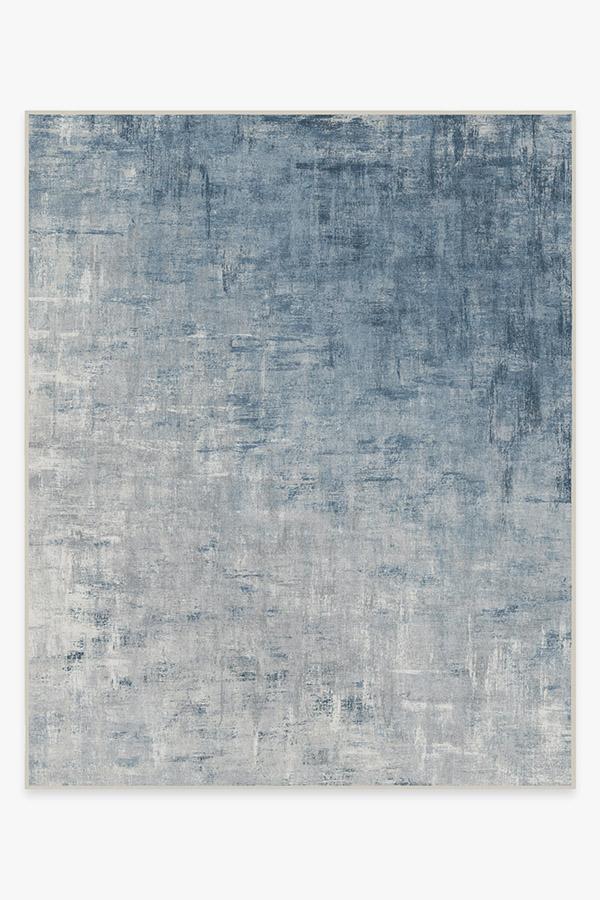 Impasto Slate Blue Rug 8'x10' | Stain-Resistant