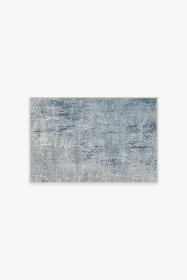 Impasto Slate Blue Rug 2'x3' | Stain-Resistant