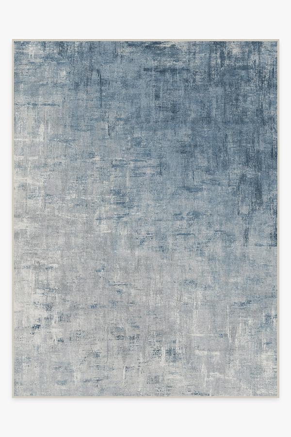 Impasto Slate Blue Rug 9'x12' | Stain-Resistant