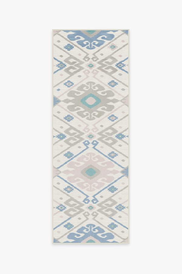 Inik Ikat Pastel Rug 2.5'x10' | Stain-Resistant