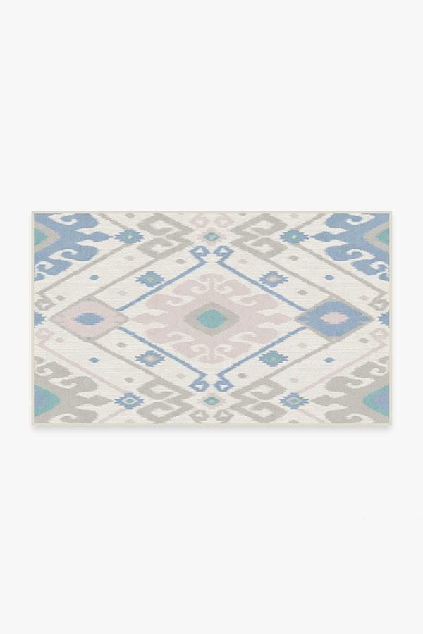 Inik Ikat Pastel Rug 3'x5' | Stain-Resistant